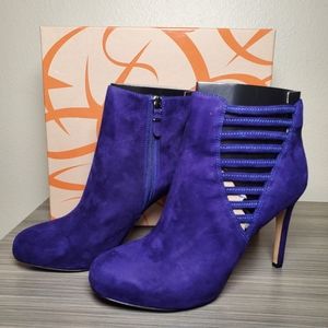 Via Spiga Bleu Purple Suede Ankle Boot Brand new in Box Size 10